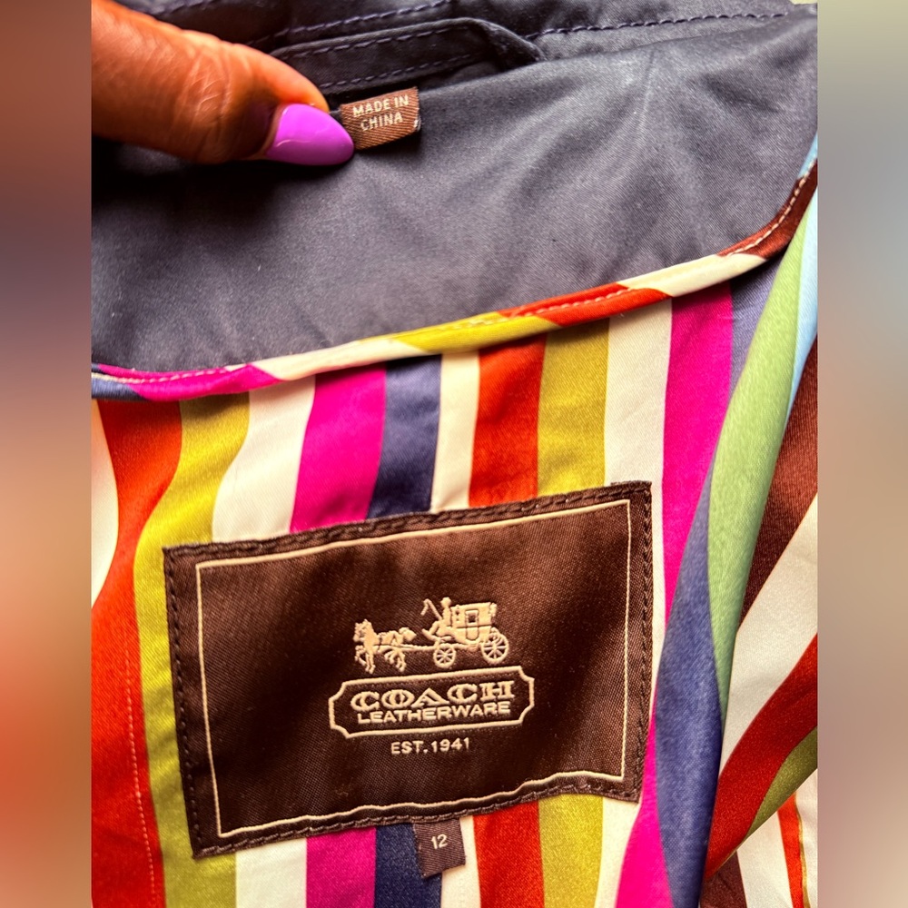 Coach Legacy Collection Trench Coat – Dark Navy - with Garment Bag - Picture 5 of 8